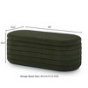 TiramisuBest 43.0" Storage Bench with Teddy Dark Green - Safety Hinge for Bedroom, Living Room, Entryway, Dark Green - 3 of 4