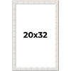 PosterPalooza | Sculpted White Picture Frame - UV Acrylic, Foam Board Backing, Hanging Hardware - 2 of 4