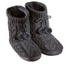 Collections Etc Cable Knit Slippers with Pom Poms, Comfortable Booties for Women - 3 of 3