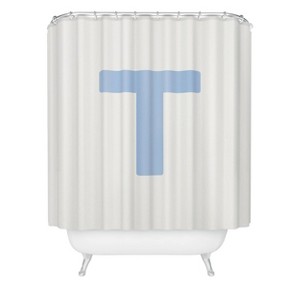 Deny Designs April Lane Art Block Monogram Shower Curtain - 1 of 3