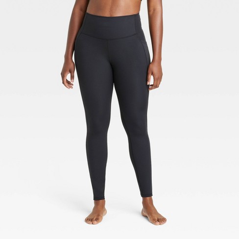 Women's Brushed Sculpt Curvy High-Rise Pocketed Leggings - All In Motion™  Black XXL