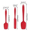 Unique Bargains Heat Resistant Non-scratch Non Stick Seamless Spatula Set Red, Orange, Blue, Green 3 Pcs - 2 of 4