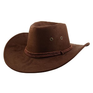 INSPIRE CHIC Faux Suede Fashion Cowboy Hat One Size 1 Pc - 1 of 4