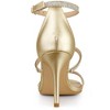 Allegra K Women's Rhinestone Ankle Strap Stiletto Heeled Sandals - 3 of 4