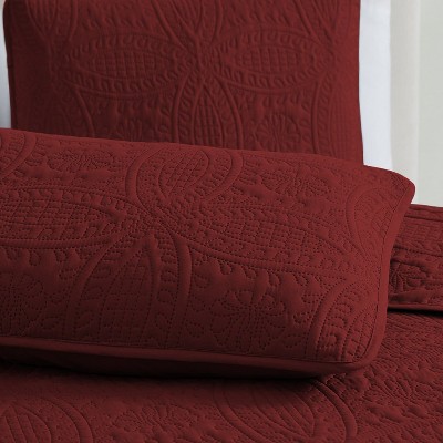 Burgundy Twin Microfiber Reversible Kids Coverlet Set