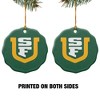 University of San Francisco Primary Logo Porcelain Scalloped Holiday Christmas Tree Ornament - 2 of 4