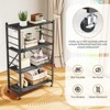 HONGGE Storage Shelves, Foldable Metal Shelving Units for Garage Kitchen Bakers, Collapsible Organizer Rack, Heavy Duty on Wheels - 4 of 4