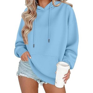 Zeagoo Womens Oversized Hoodies 2025 Fleece Sweatshirts Long Sleeve Pullover with Pocket Fall Winter Outfits Y2k Clothes - 1 of 4