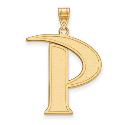 Black Bow Jewelry 10k Yellow Gold Pepperdine Waves NCAA Extra Large Pendant