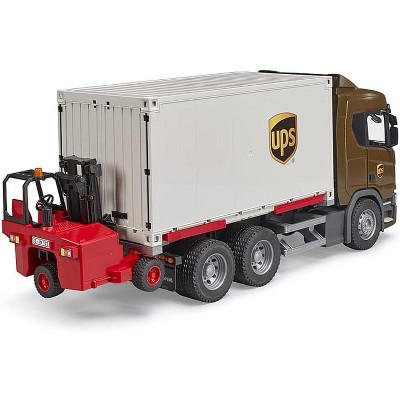 Bruder 03582 Scania Super 560r Ups Logistics Truck With Forklift : Target