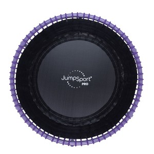 JumpSport 350 PRO Fitness Trampoline, Cardio Workout, No-Tip Arched Legs Home Gym Equipment with Adjustable Bungees & 60 Day Trial Video, 39", Purple - 1 of 4