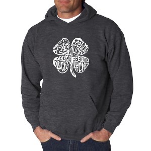 LA Pop Art Men's Word Art Hooded Sweatshirt - Feeling Lucky - 1 of 4