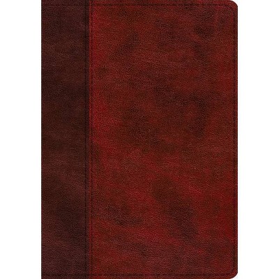 ESV Single Column Journaling Bible, Large Print (Trutone, Burgundy/Red, Timeless Design) - (Leather Bound)