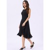 Allegra K Women's Wrap Ruffle High Low Hem Round Neck Keyhole Back Sleeveless Floral Dress - 3 of 4