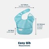 Tiny Twinkle Mess-Proof and Waterproof Baby Food Bib for Boys or Girls, Machine Washable and BPA-Free w/Adjustable Closure - 4 of 4