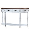 52" Retro Console Table with Solid Wood Frame, 2 Drawers and Open Shelf,Entryway or Sofa Table for Hallway or Living Room-Maison Boucle - 4 of 4