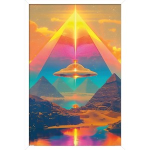 Trends International Ray Heere - UFO Pyramid 1 Framed Wall Poster Prints - 1 of 4