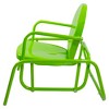 Northlight Outdoor Retro Metal Tulip Glider Patio Chair, Lime Green - 4 of 4