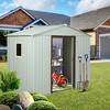 NicBex Outdoor Storage Shed with Lockable Doors and Window for Backyard Garden,Patio,White - 2 of 4