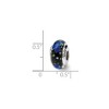 Black Bow Jewelry Blue and Black Glass Sterling Silver Bead Charm - 2 of 3