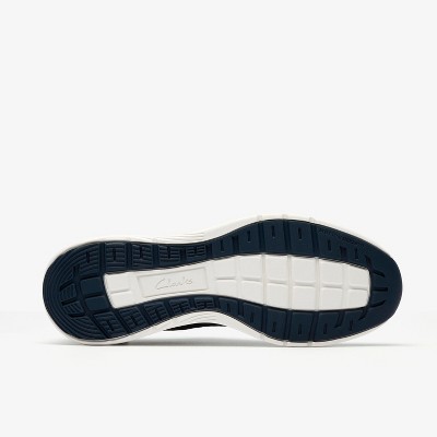 Clarks Mens Motion Trek LT Navy Knit Shoes 12 Wide — фото 3
