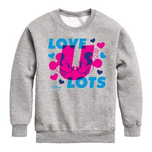Boys' - Disney - Love U Lots Graphic Long Sleeve Fleece Sweatshirt - 1 of 4