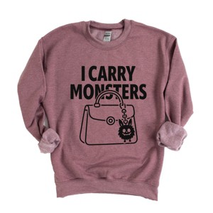 Simply Sage Market I Carry Monsters Purse Sweatshirt - 1 of 4