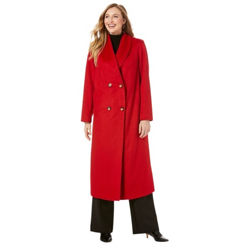 Women's plus size shop long wool coats