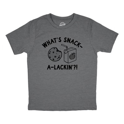 Youth Whats Snack A Lackin T Shirt Funny Snacktime Treat Tee For Kids - Crazy Dog Youth T Shirt