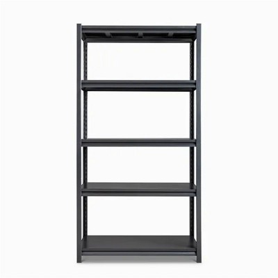 LunaLulinlk 72" H Adjustable Garage Shelves,Metal Utility Storage Organizer Racks for Kitchen, Black