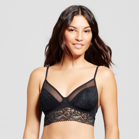 Women S Long Line Bralette Gilligan O Malley Black Xl Target - roblox black bralette