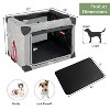 Munora 3-Door Foldable Dog Crate - Medium 26"x18"x18" / Large 32"x23"x23", Metal Frame Kennel with Removable Pad & Carry Bag - 4 of 4