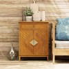 JIONJOY Rustic Chic Storage Sideboard with Geometric Doors - 2-Door Buffet Cabinet with Drawer for Dining Room, Bedroom, or Entryway - 2 of 4