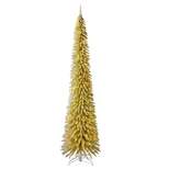 Evergreen Classics Pre Lit Pencil Pine Artificial Holiday Christmas Tree with Warm White LED Lights and Metal Stand