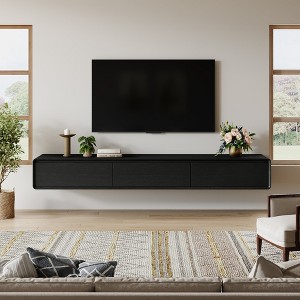 Floating TV Stand with Solid Wood Corners - 1 of 4