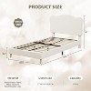 Twin Bed Frames for Kids, Upholstered Toddler Twin Bed Platform with Adjustable Headboard, Wood Slats, No Box Spring Needed - 2 of 4