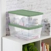 Sterilite Multipurpose 16 Quart Clear Plastic Storage Tote Container Bins with Opaque Lids for Home and Office Organization, Set of 2 (3 Pack) - image 3 of 4