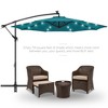 Best Choice Products 10ft Solar LED Offset Hanging Outdoor Market Patio Umbrella w/ Adjustable Tilt - 2 of 4