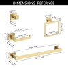 JUJABU 5-Piece Stainless Steel Wall-Mounted Bathroom Accessory Set - 2 of 4