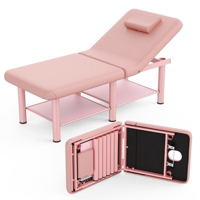 Dolonm 75" Wide -Beauty Salon Beauty Bed Modern Massage Bed,square leg iron frame structure - No adjustable backrest