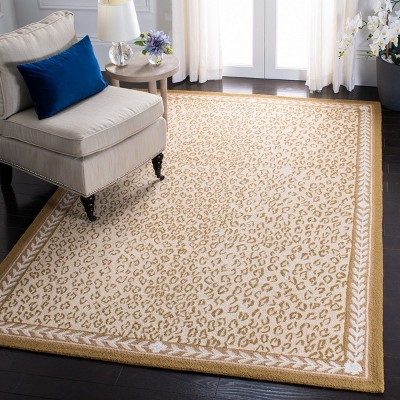 Ivory Floral Hand-Knotted Wool Area Rug