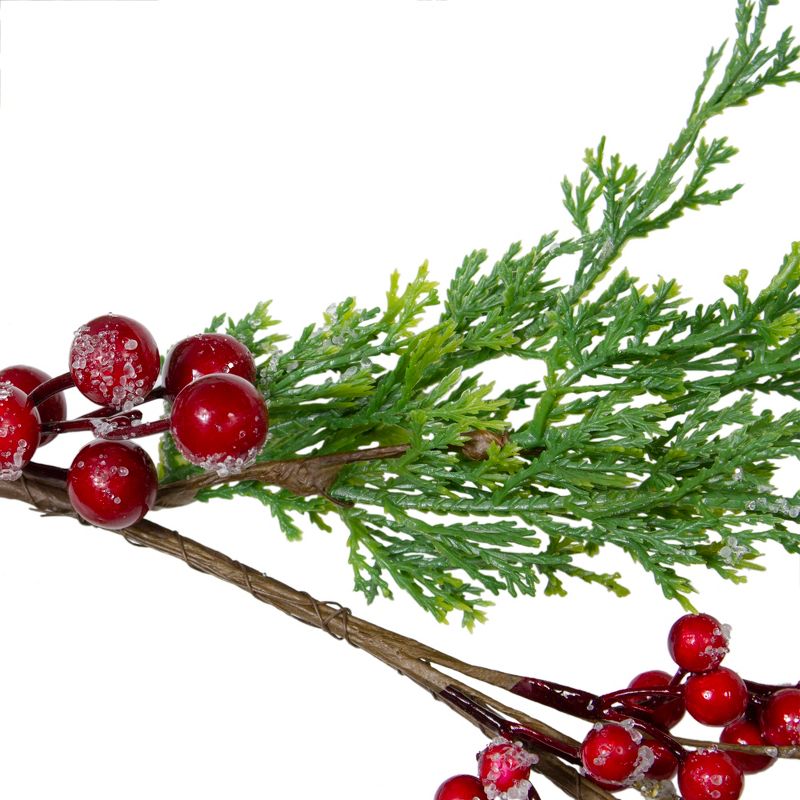 Northlight Real Touch™️ Iced Berries and Pine Artificial Christmas Garland  - 5' x 10" - Unlit, 6 of 10