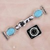 Worryfree Gadgets Leather & Metal Band for Apple Watch 38/40/41mm, 42/44/45mm iWatch Band Series 8 7 6 SE 5 4 3 2 1 - 3 of 4