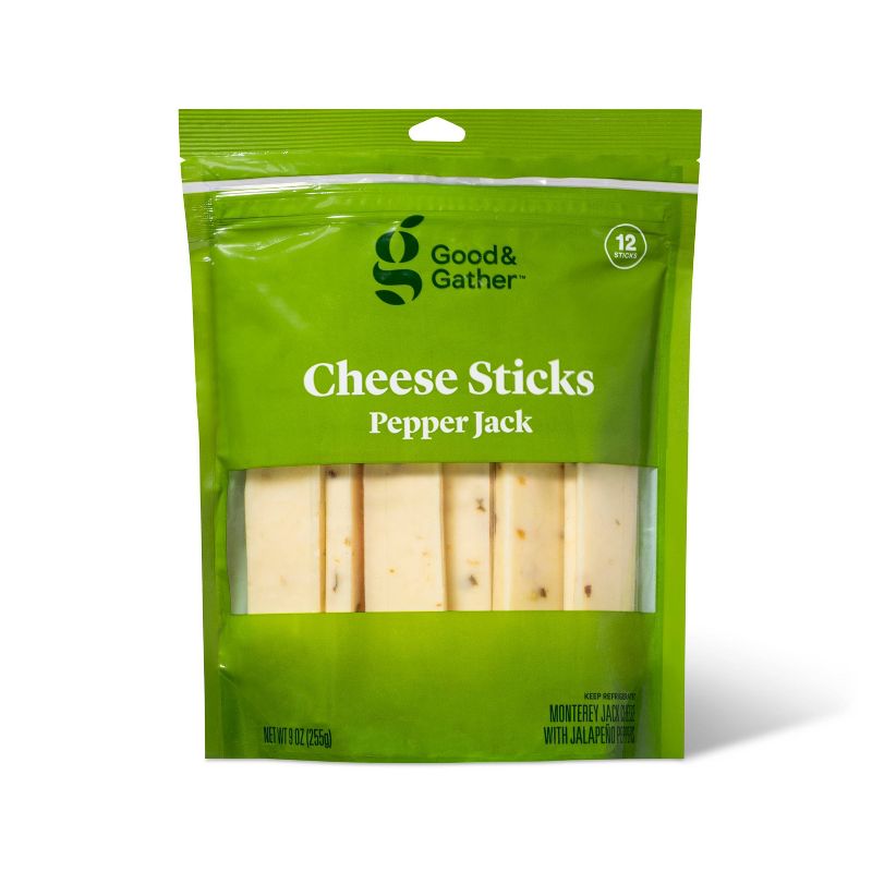 Pepper Jack Cheese Sticks - 9oz/12ct - Good &#38; Gather&#8482;, 1 of 6