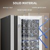 R.W.FLAME 15 Inch Cooler Refrigerator,27 Bottles Dual Zone Freestanding cooler with Stainless Steel Double-Layer Tempered Glass Door,3.1cu.ft - 3 of 4