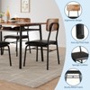 Modern Dining Table Set for 4, 5-Piece Kitchen Table Set with Metal Frame, 4 Padded Chairs & Storage Rack for Small Space, Apartment - 3 of 4
