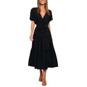 casual short maxi dresses Women's Maxi Dress Casual Dress A Line Dress Stylish Casual Vacation Daily  Regular Fit Leaf Short Sleeve Off Shoulder Black Summer 2026