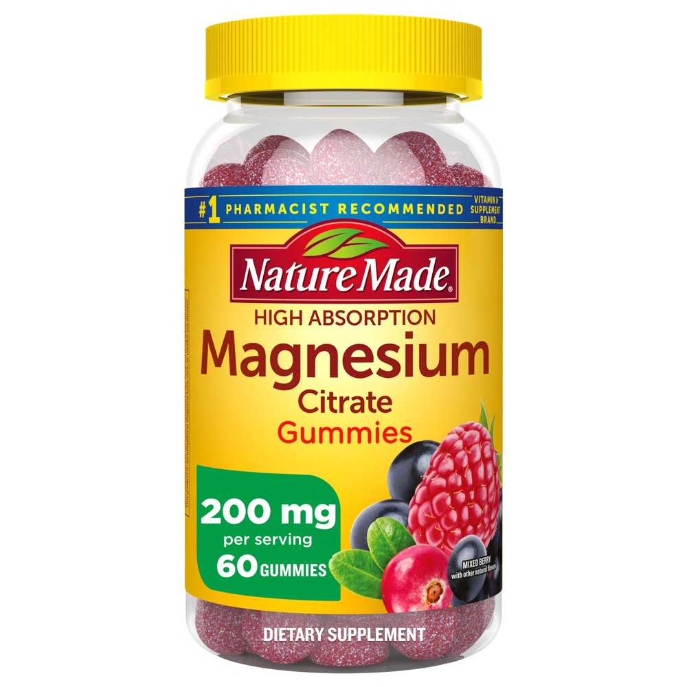 Photos - Vitamins & Minerals Nature Made High Absorption Magnesium Citrate 200mg Vitamin Gummies - 60ct