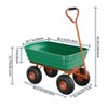 CuisinSmart Poly Dump Cart, 4 Cu.Ft. Heavy Duty 600 LBS Garden Cart, 10" No-Flat Tires & 180° Rotating Handle, for Yard, Landscaping, Gardening - 2 of 4