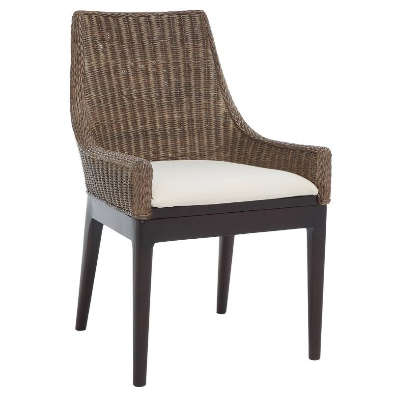 Franco Sloping Chair - Brown White Wash/White - Safavieh., 3 of 10